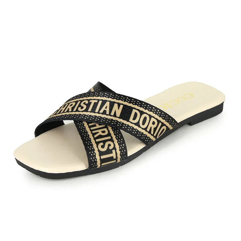 2024 Роскошные Модные Дизайнерские летние новые женские Тапочки для ванной