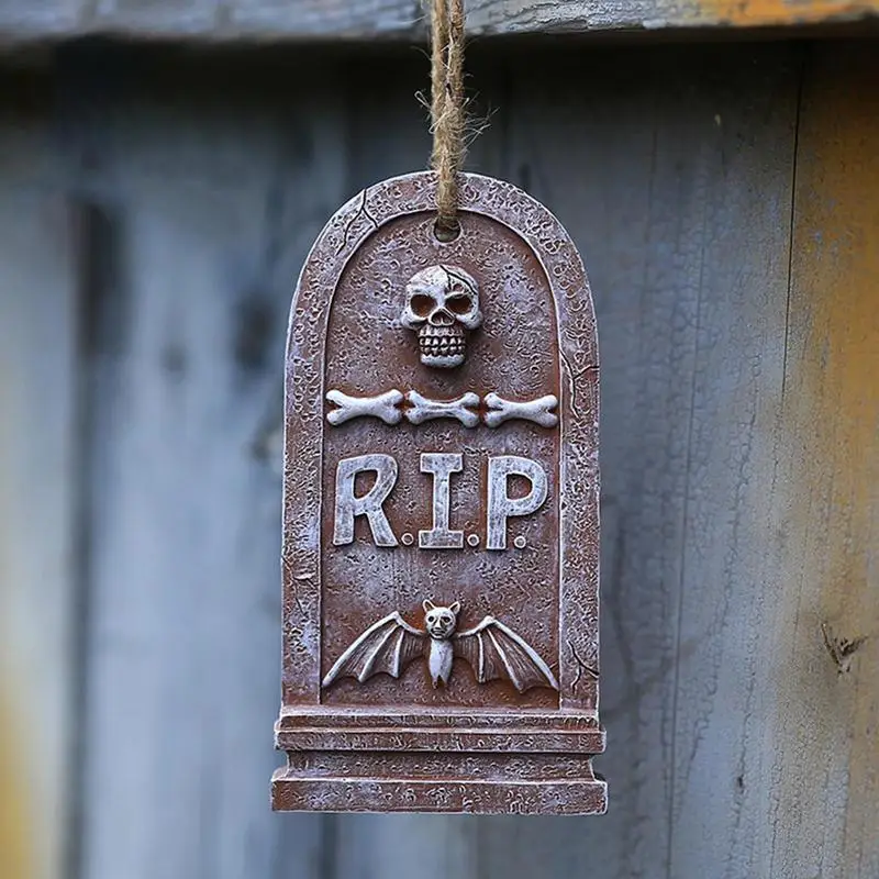 

Tombstone Ornaments Spooky Decorations Rip Tree Pendant Creative Party Supplies For Trick Or Treat Tree Decor Door Or Wall