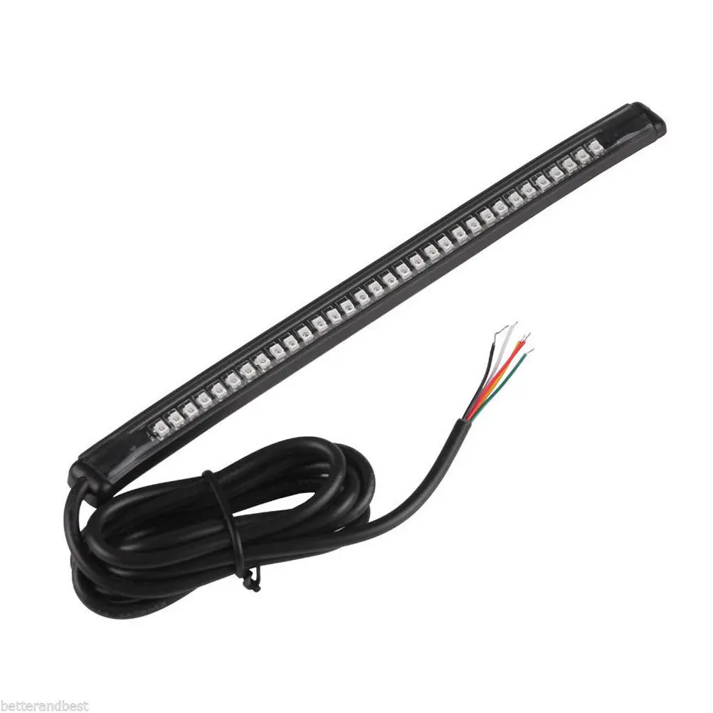 Фото Гибкая светодиодная лента 32SMD 3528 красного цвета, водонепроницаемая, универсальная, для стоп-сигналов, габаритных огней, подсветки номерного знака мотоциклов, квадроциклов и автомобилей №4