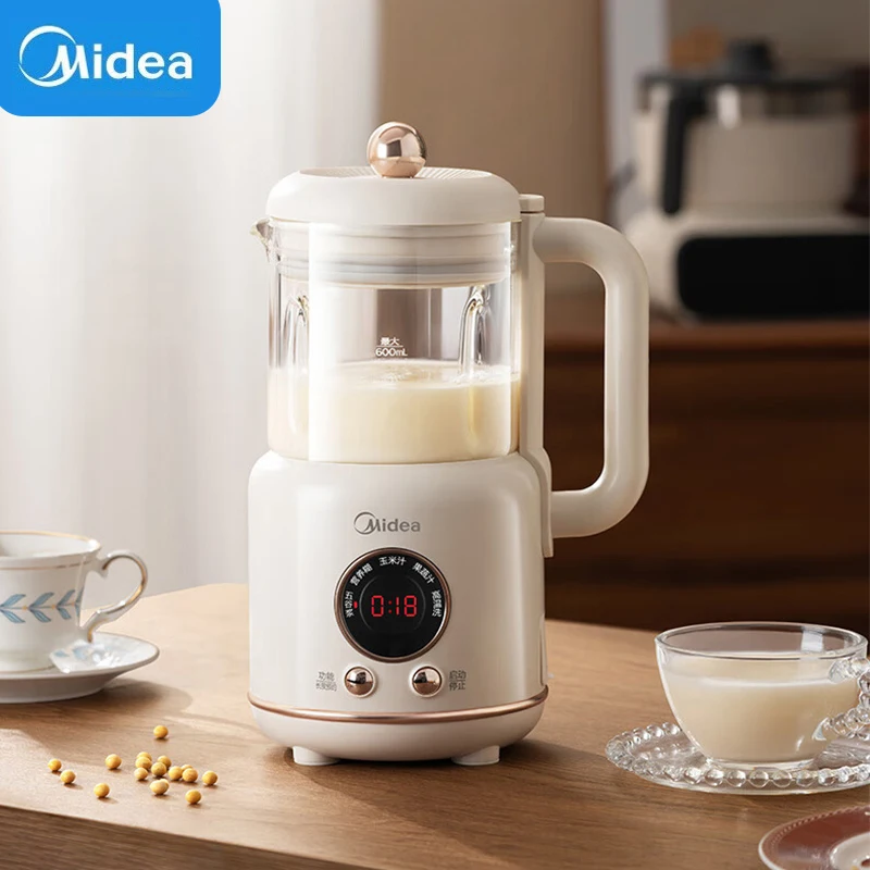 Midea Soy Milk Machine Electric Juicer Blender Mixer Soybean Milk Maker Wall Breaking Machine 4-leaf Blade Breakfast Machine