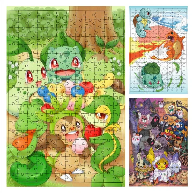 

TAKARA TOMY Pokmon, мультяшный бумажный безопасный пазл, 300 шт., Детские Обучающие Развивающие игрушки, детское образовательное образование