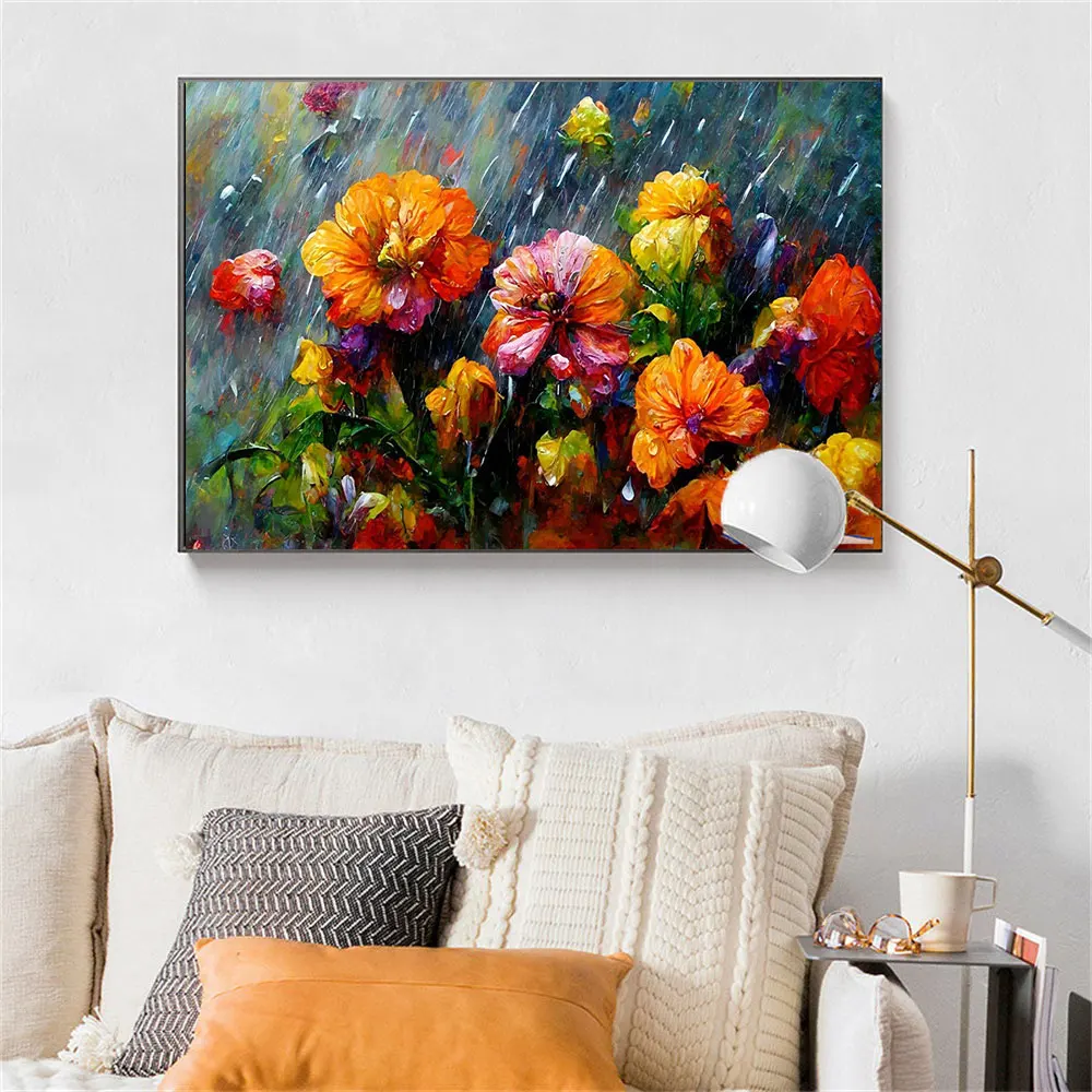 

Graffiti Roses Flowers Poster Print Abstract Colorful Floral Wall Art Picture Canvas Painting For Living Room Home Decoration