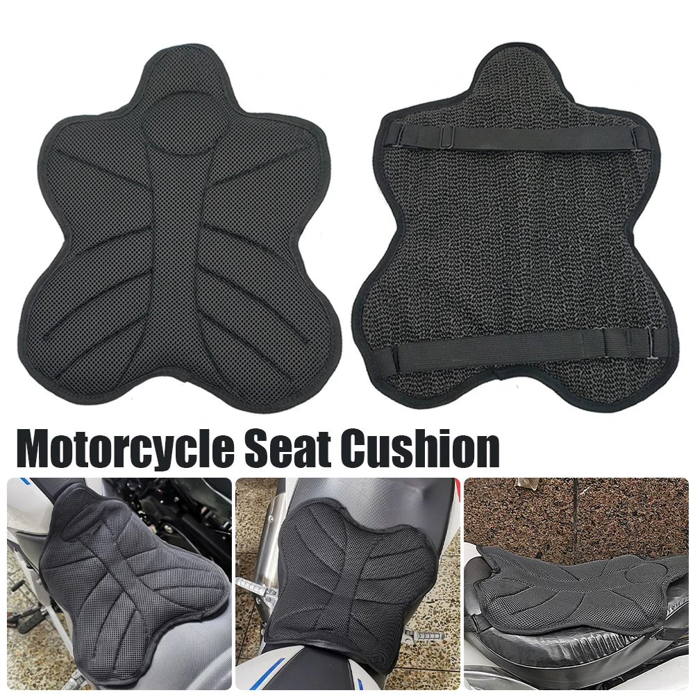 

Motorcycle Seat Gel Cushion Breathable Heat Insulation Air Pad Cover Anti Slip Sunscreen Seat Cover Shock Absorption Four Season