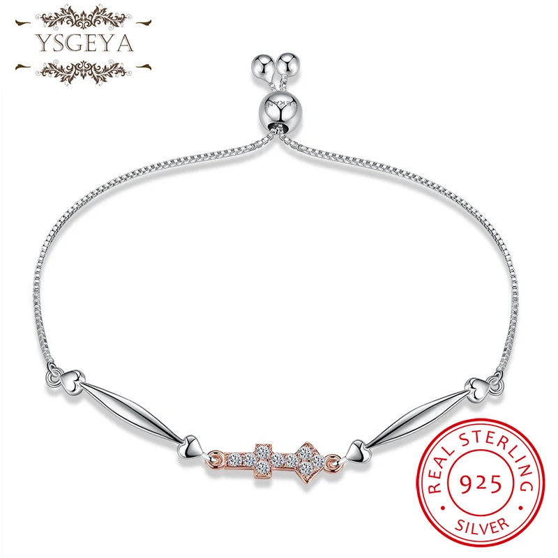 

YSGEYA Zodiac Sagittarius Bracelet 925 Sterling Silver Kpop Fashion Trend Bracelets for Women Korean Fashion Free Shipping Items