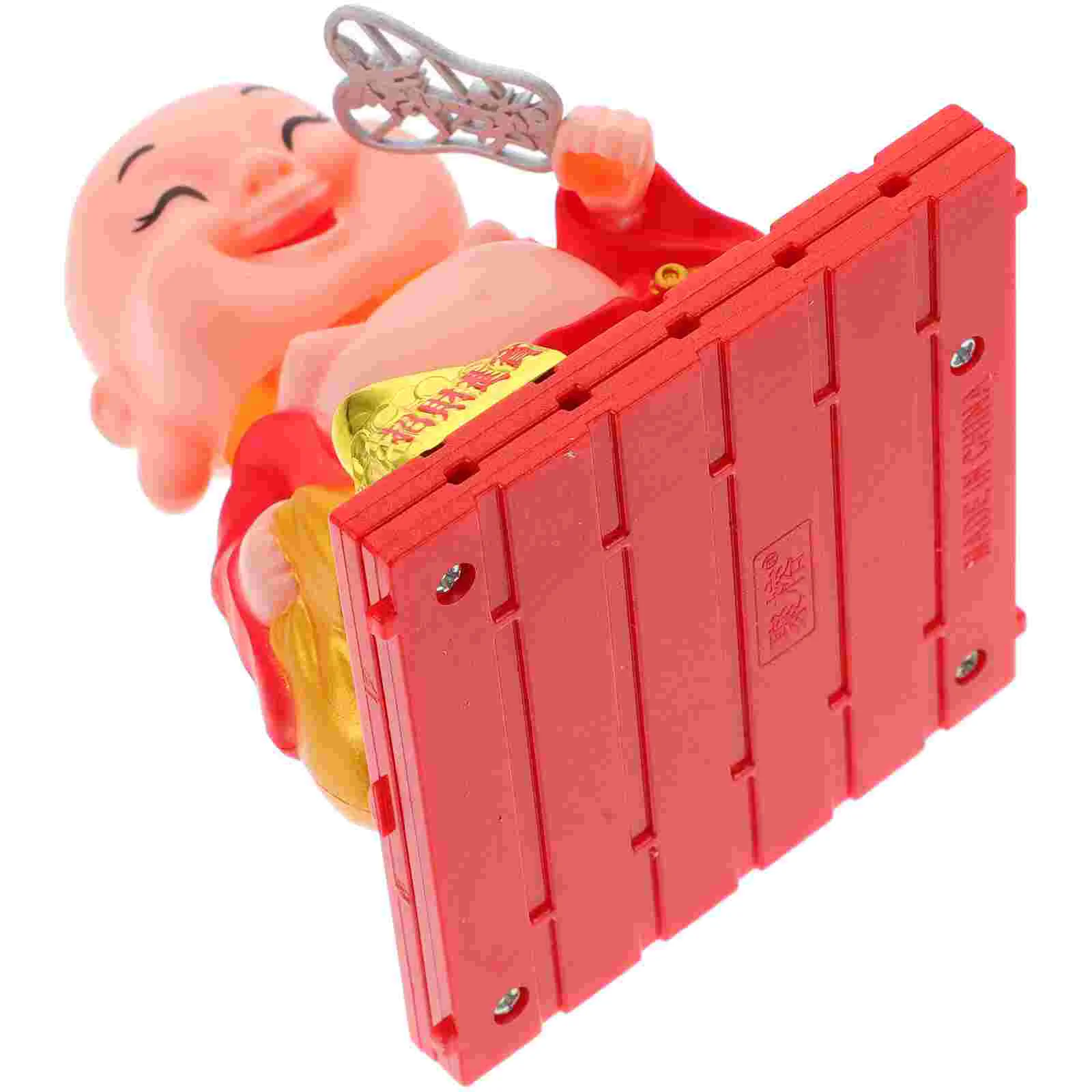 

Office Decoration Solar Car Dashboard Dancing Figures Desktop Monk Statue Powered