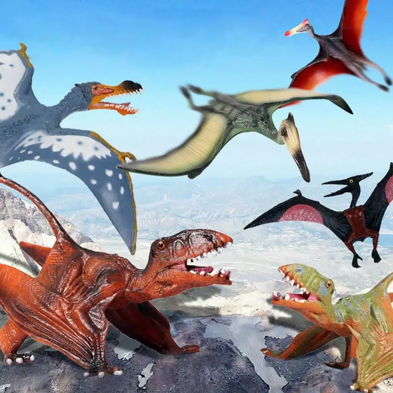 

8pcs Dinosaur Toys Set Pterodactyl Models Realistic Dinosaur Figures Perfect Gift For Kids Children Home Decoration