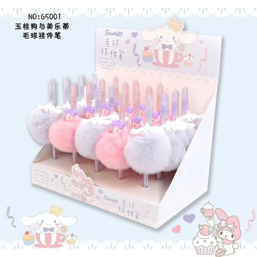 

Sanrio Girl Cute Gel Pen Melody Cartoon Black Pen Kawaii Plush Pendant Water Pen Fashion Cute Stationery Kawaii School Supplies