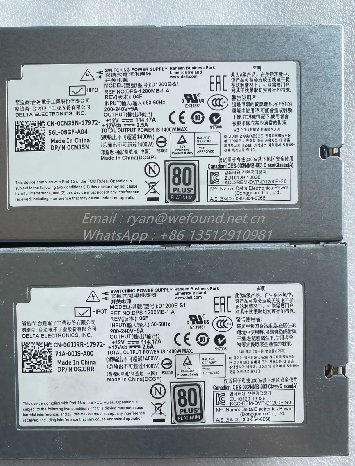 D1200E-S1 для DELL C6320/C6220/C6145 1400W DPS-1200MB-2 DPS-1200MB-1A