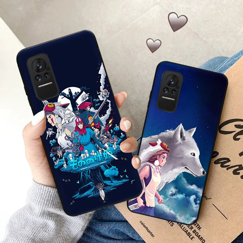 Мягкий черный чехол для телефона с принцессой Mononoke Xiaomi Mi Poco X3 Pro X3-NFC M3 F3 GT F1 Civi A2 CC9e 9