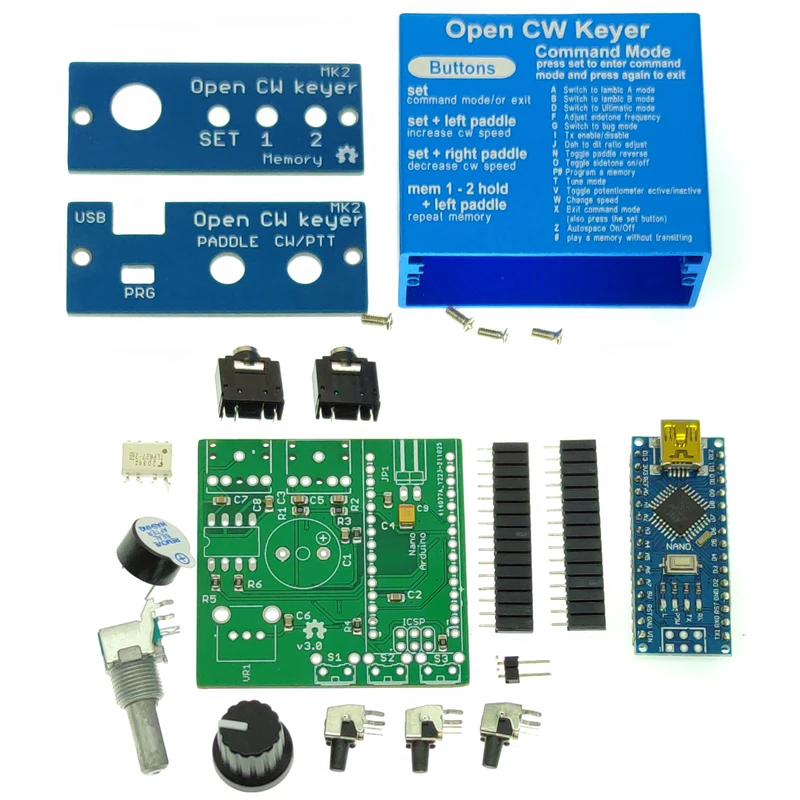 

Комплект Nvarcher Open CW keyer MK2 с алюминиевым чехлом