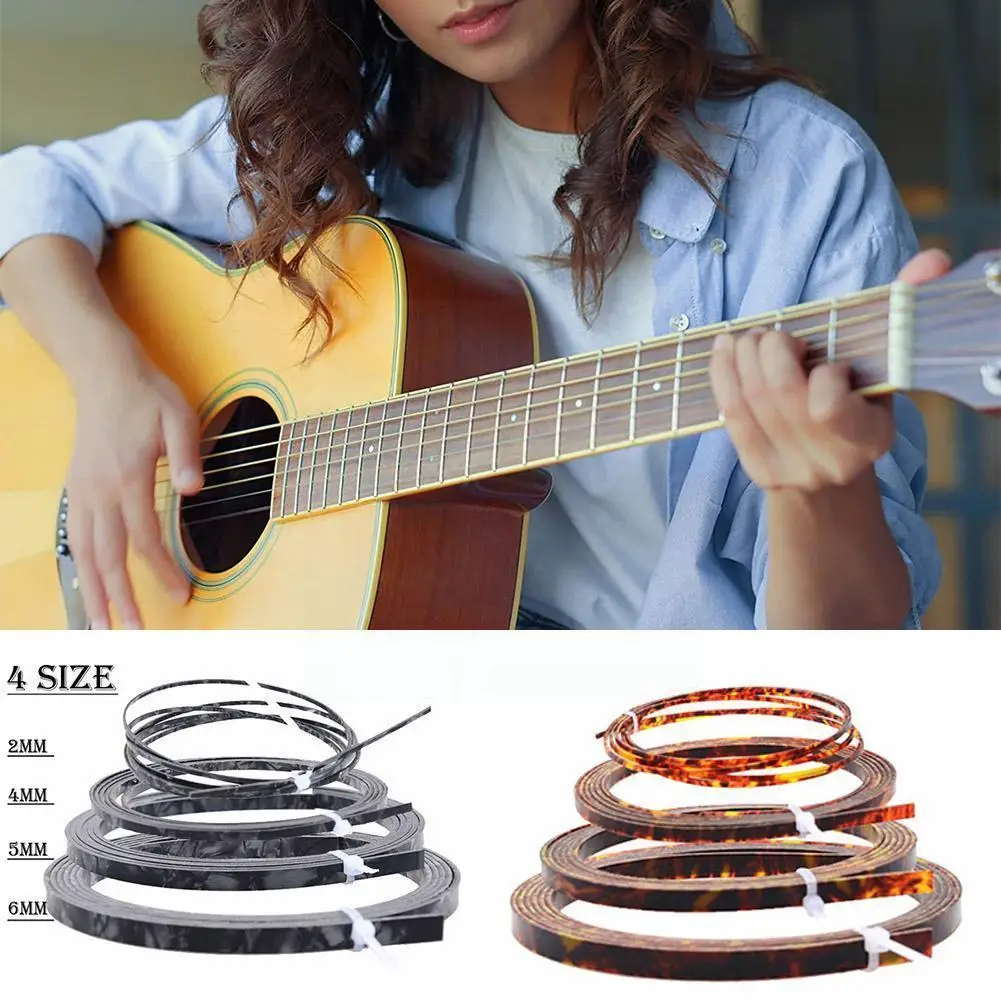 

Colorful Celluloid 6/5/4/2 Mm Width Guitar Binding Length 5 Pearl Black Feet Purfling Y8c4