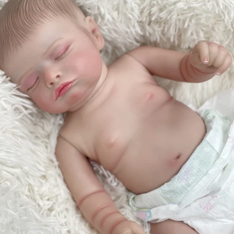 45 см полностью виниловое тело милая спящая кукла Reborn для девочек розали с