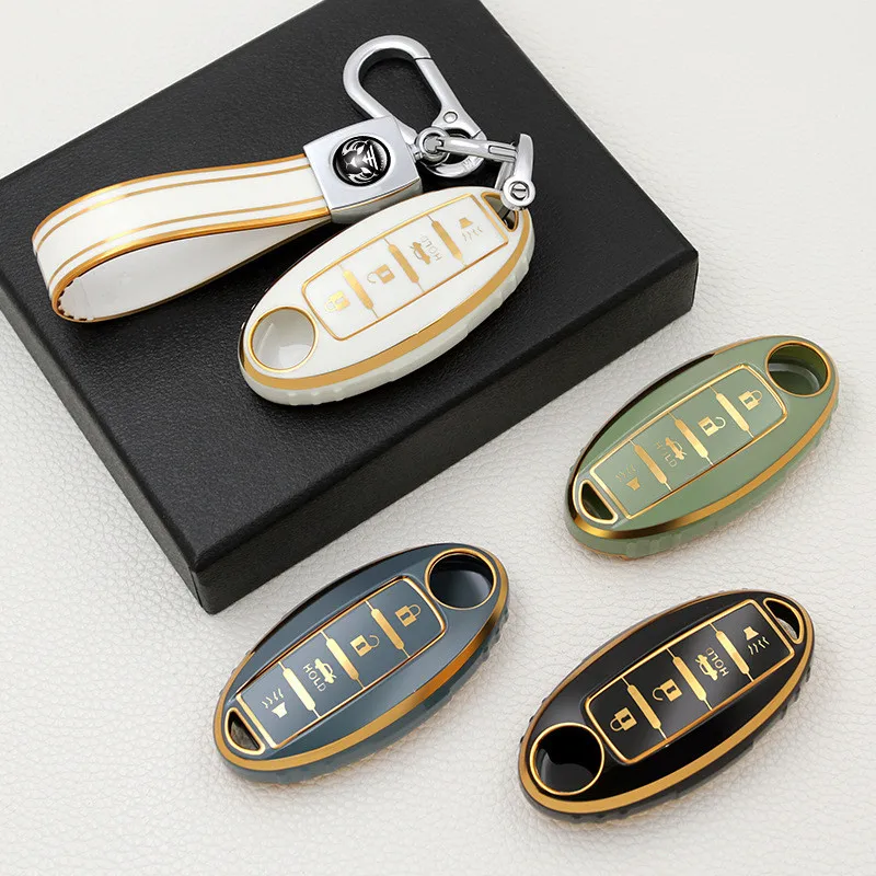 

4 keys Fashion TPU Car Remote Key Case Cover Shell Nissan Qashqai X-Trail T32 T31 Juke J10 J11 Kicks Tiida Pathfinder Note