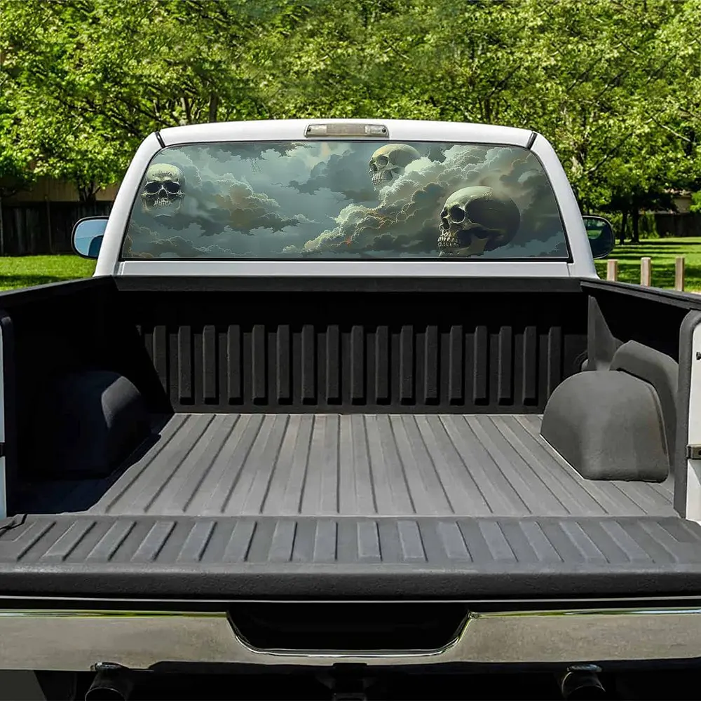 Удивительные черепа поплавок в облаке наклейка на заднее лобовое стекло