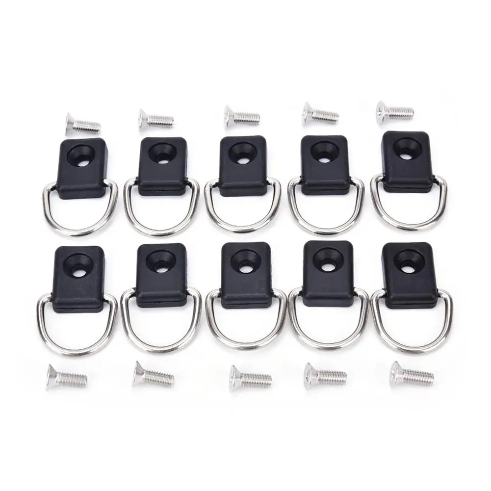 

10Pcs Canoe Kayak D Ring Fitting Outfitting Fishing Rigging Bungee Kit Kayak Fishing Rigging D Ring Kayak Boat Accessories