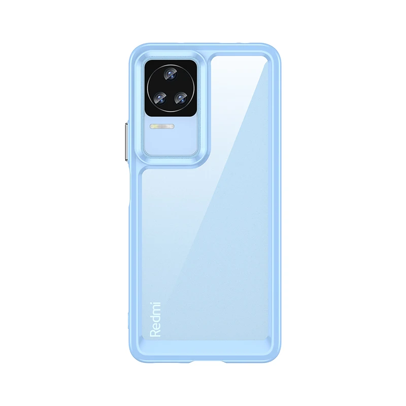 Hard Clear Phone Case For Poco F4 Case For Poco F4 Coque Fundas Translucent Soft TPU Frame Shockproof Phone Bumper For Poco F4