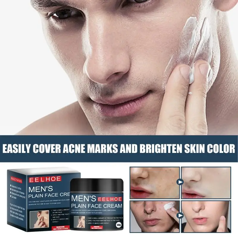 Men's Plain Face Cream Whitening Moisturizing Acne Removing Dullness Oil Control Shrinking Pores Day Cream Brighten Skin Care