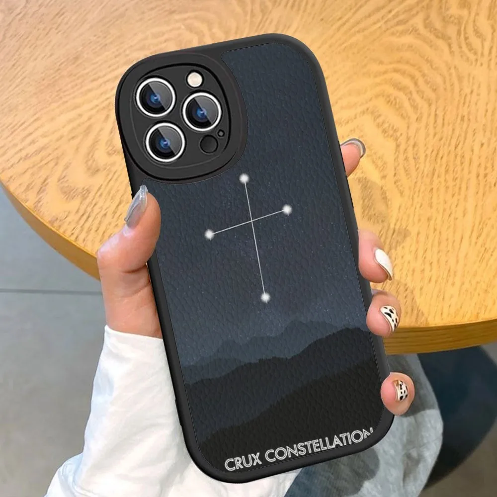 Twelve Constellations Phone Case Hard Leather For iPhone 14 13 12 Mini 11 14 Pro Max Xs X Xr 7 8 Plus Fundas