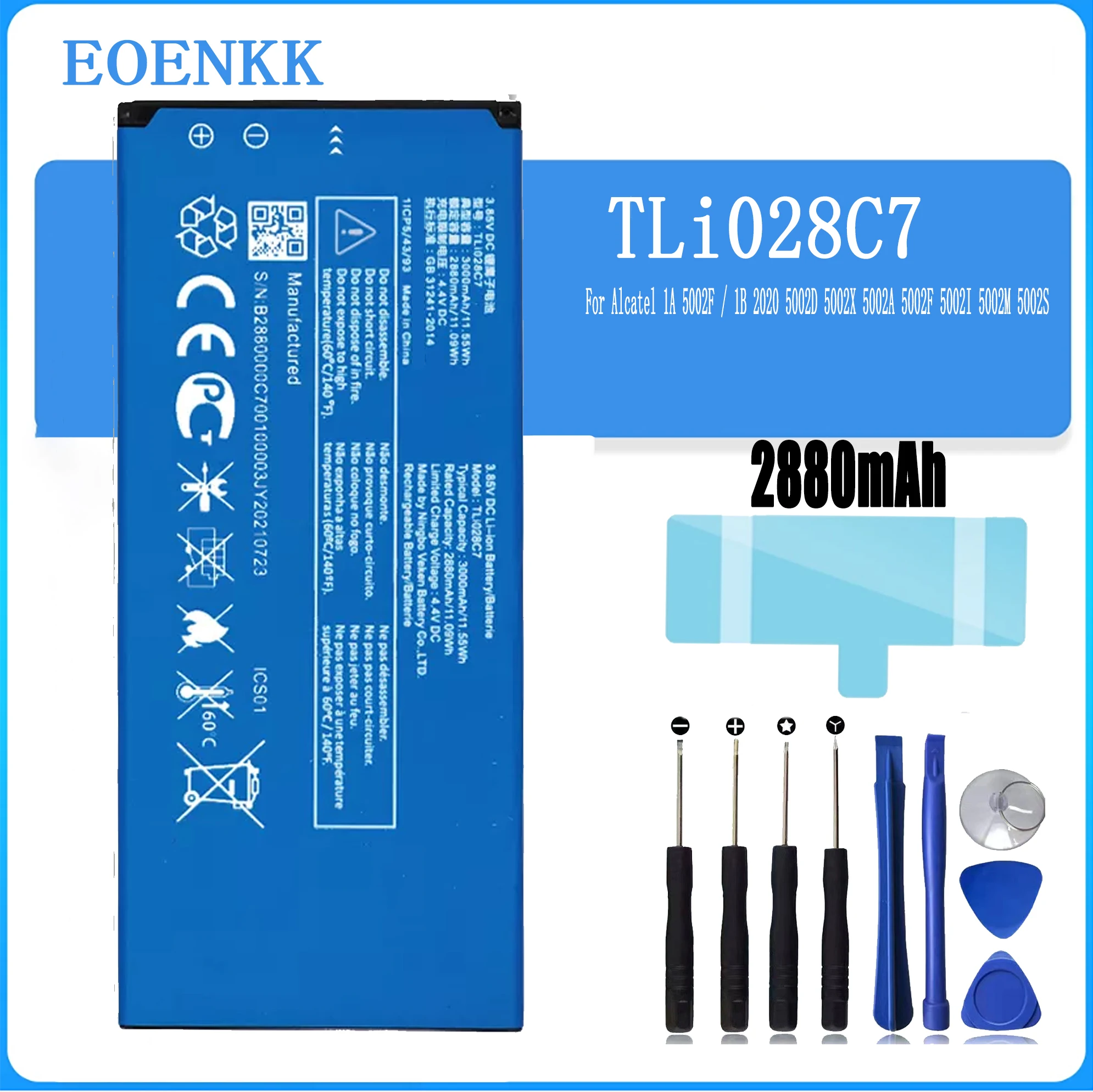 Оригинальная емкость TLi028C1 TLi028C7 аккумулятор ALCATEL 5002B 1B 2020 стандартная батарея |