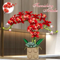 1396pcs phalaenopsis flowers building blocks orchid series bonsai flower model blocks bricks assembly toys for girlfriend gifts