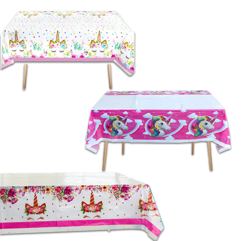 1 шт. розовый единорог праздничная скатерть принадлежности для дня рождения