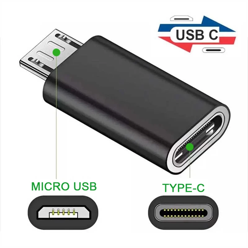 

Переходник с USB Type C «Мама» на Micro USB «папа», зарядное устройство с разъемом Type-C Micro USB, адаптер для Xiaomi Redmi Huawei, конвертер для телефона