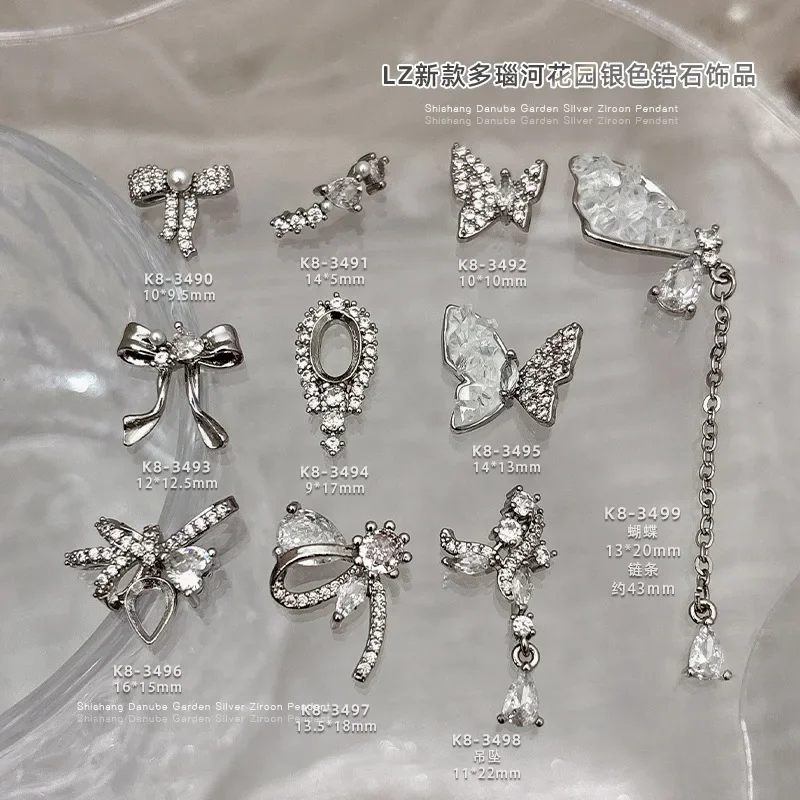 2 шт. серебряные бабочки сплав большие бриллианты сверкающие хрустальные стразы