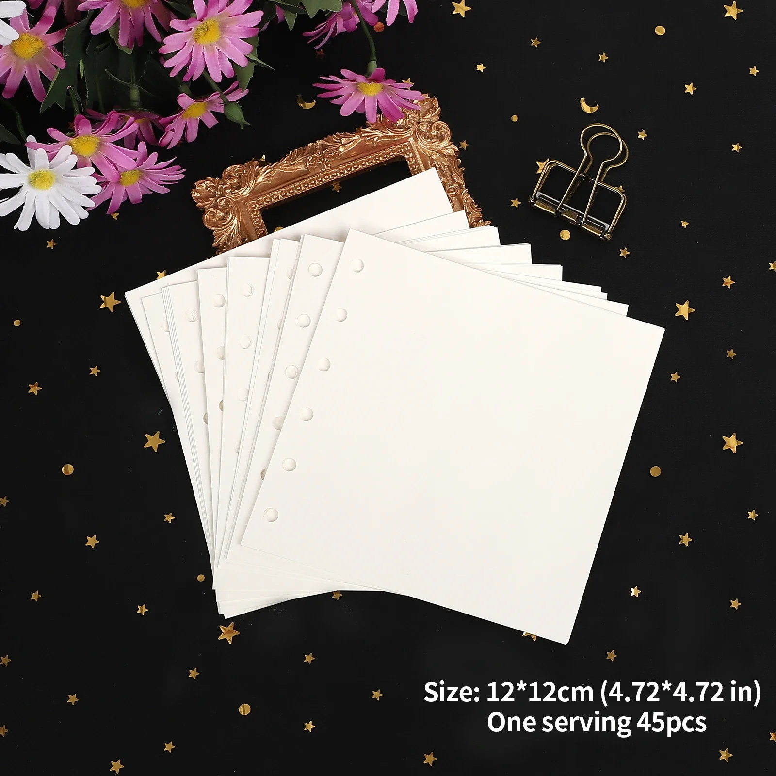 

JIANWU A7 Bag-style Sparkling Shell Square Material Collage Loose-leaf Gauze Book Creative Journal Student Supplies Stationery