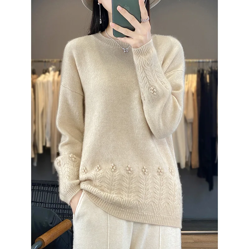 Женские свитера зимний плотный джемпер пуловер женские топы больших размеров с