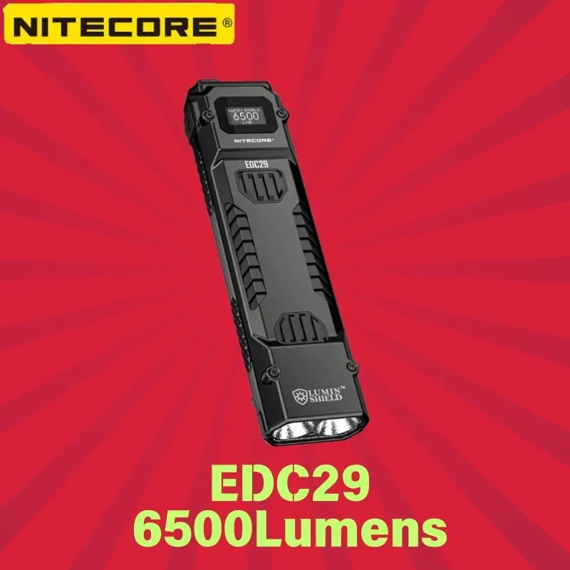 

Фонарик NITECORE EDC29 6500 люмен с OLED-дисплеем Встроенный аккумулятор емкостью 2500 мАч