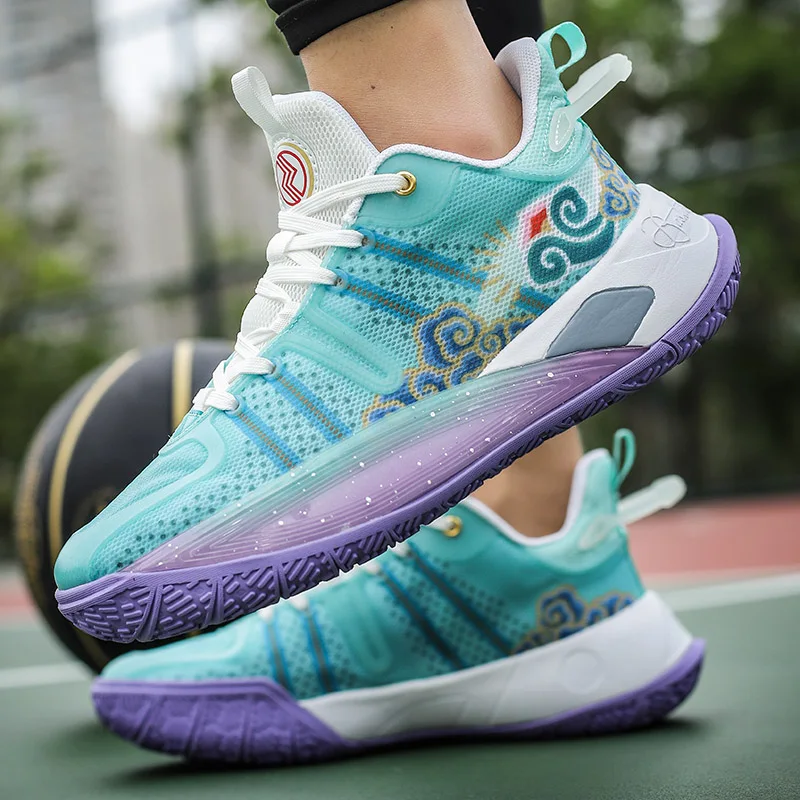 High-quality Brand Basketball Shoes Men Kids Reflective Basket Boots Summer Mesh Sneakers Women Outdoor Training Sports Shoes