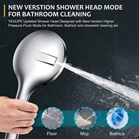 new hand shower abs electroplating 6 functions 6 gears booster shower head with spray gun douche
