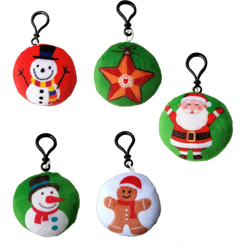

Christmas Plush Pendant Santa Keychain Cute Cartoon Plush Decorative Pendant Christmas Present