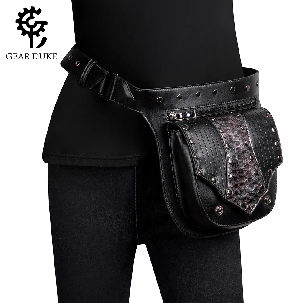 

New Bag Niche Design Steampunk Women's Shoulder Bag Mobile Phone Creative Satchel Tactics Men's Waist Bag