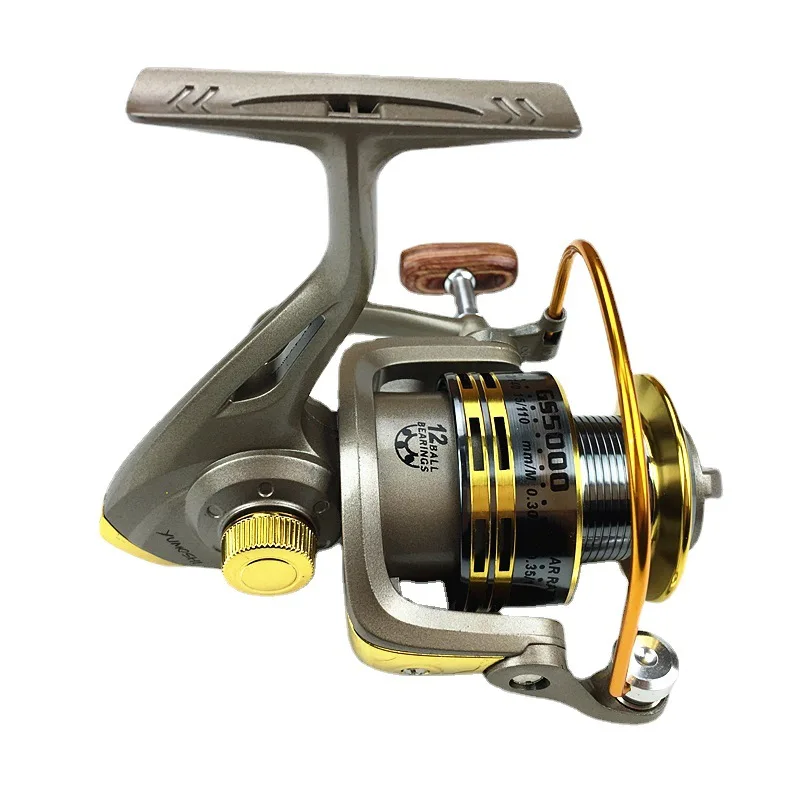 

Металлическая катушка, спиннинговая Рыболовная катушка, 12 шарикоподшипников, 5,2: 1, рыболовная катушка с металлической проволокой, Рыболовная катушка для пресноводной рыбалки серии 2000 - 7000