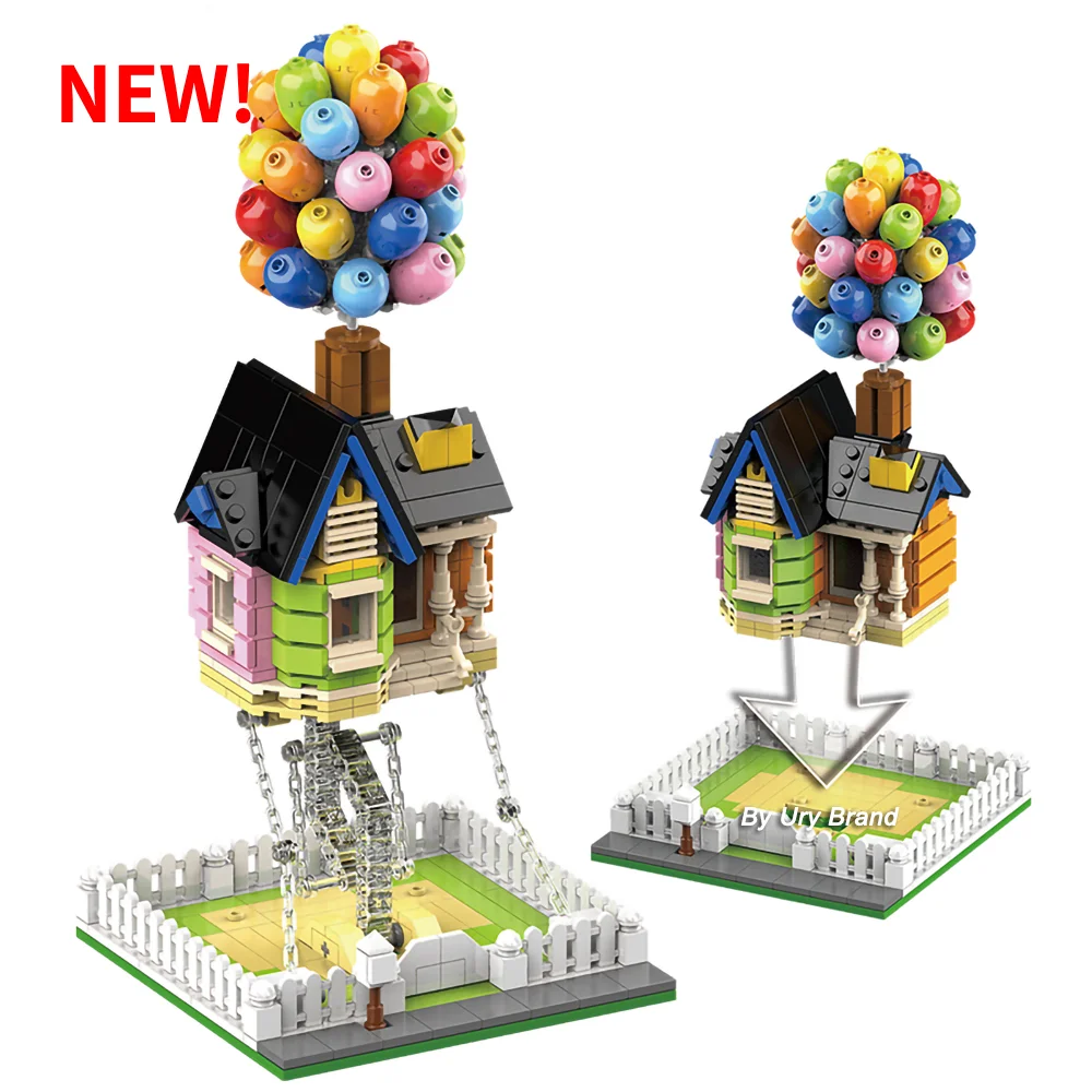 

MOC Set Expert Architecture Tensegrity Sculptures Flying Balloon House Movies City Building Block Toy for Children Kids DIY Gift