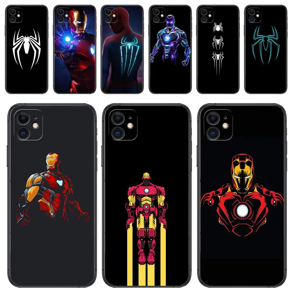 

Spiderman Iron Man game phone Case For IPhone 13 12 11 Pro Max Mini SE XR X XS Max 8Plus 7plus 6 6S New Shell phone Case