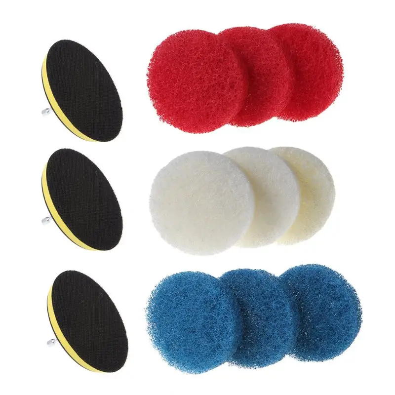 

Power Scrubber Electric Drill Plate With 3 Brushes Pads Household Cleaning S
