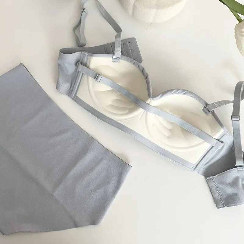 Кремовые мягкие эластичные женские бюстгальтеры без морщин половина чашки