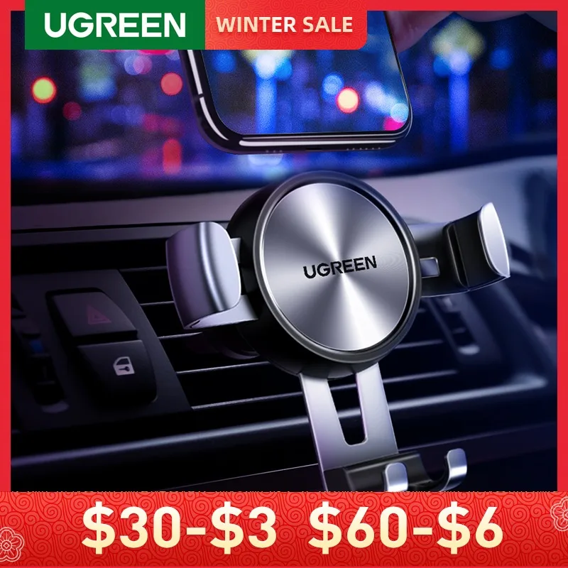 

Ugreen Car Phone Holder for Mobile Smartphone Support In Car Auto Vent Mount Gravity Holder Stand Cell Phone Stand for iPhone 13