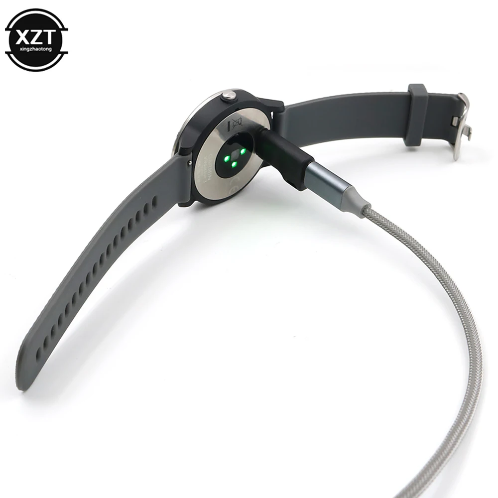 USB C к 4-контактному зарядному адаптеру для Garmin Fenix 5/5S/5X/6 Forerunner 45/45S/245/245M/935 Smart Watch T84D