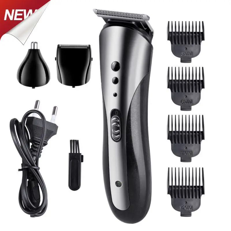 

Перезаряжаемая машинка для стрижки волос, электрический беспроводной триммер, бритва для мужчин, Водонепроницаемая бритва для бороды, носа, триммер для волос, ЕС, США, адаптер TSLM1