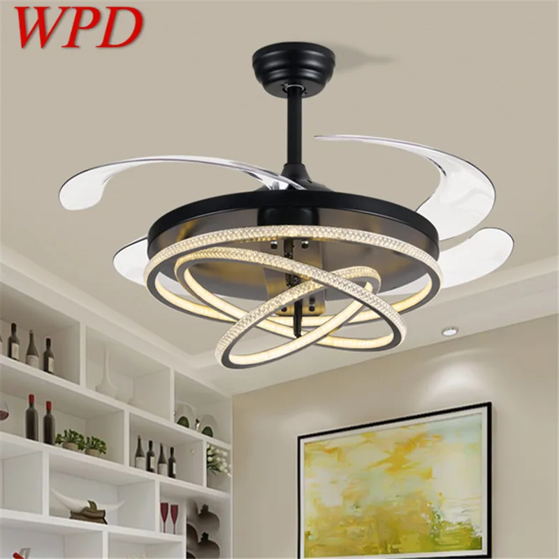 

WPD Ceiling Fan Light Modern Living Room Invisible Fan Light Fashionable And Simple Restaurant Bedroom