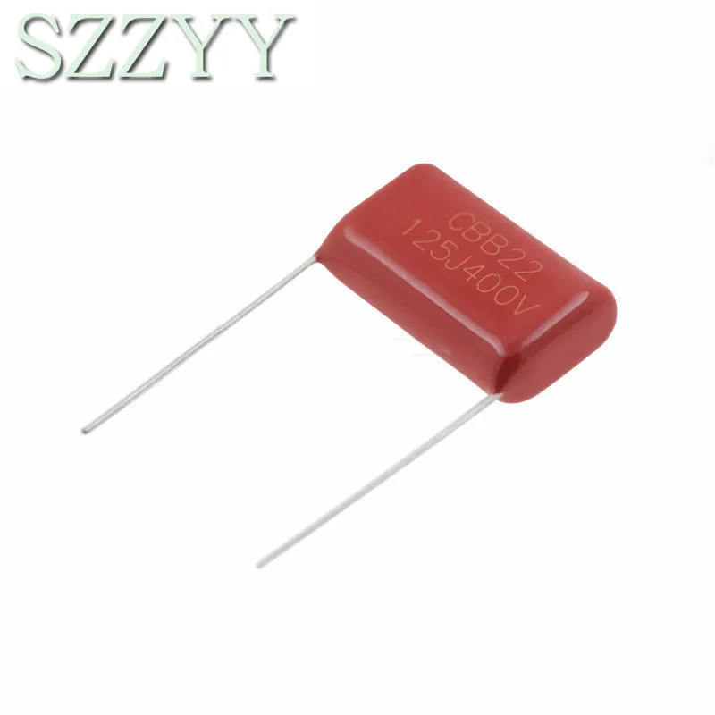 

10 шт. 400V125 1 мкФ шаг 20 мм 400 в 125 мкФ CBB 125J400V полипропиленовый пленочный конденсатор