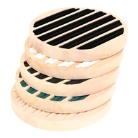 fashion 1pcs wood round storage jewelry ring display tray holder for shop retail commercial use