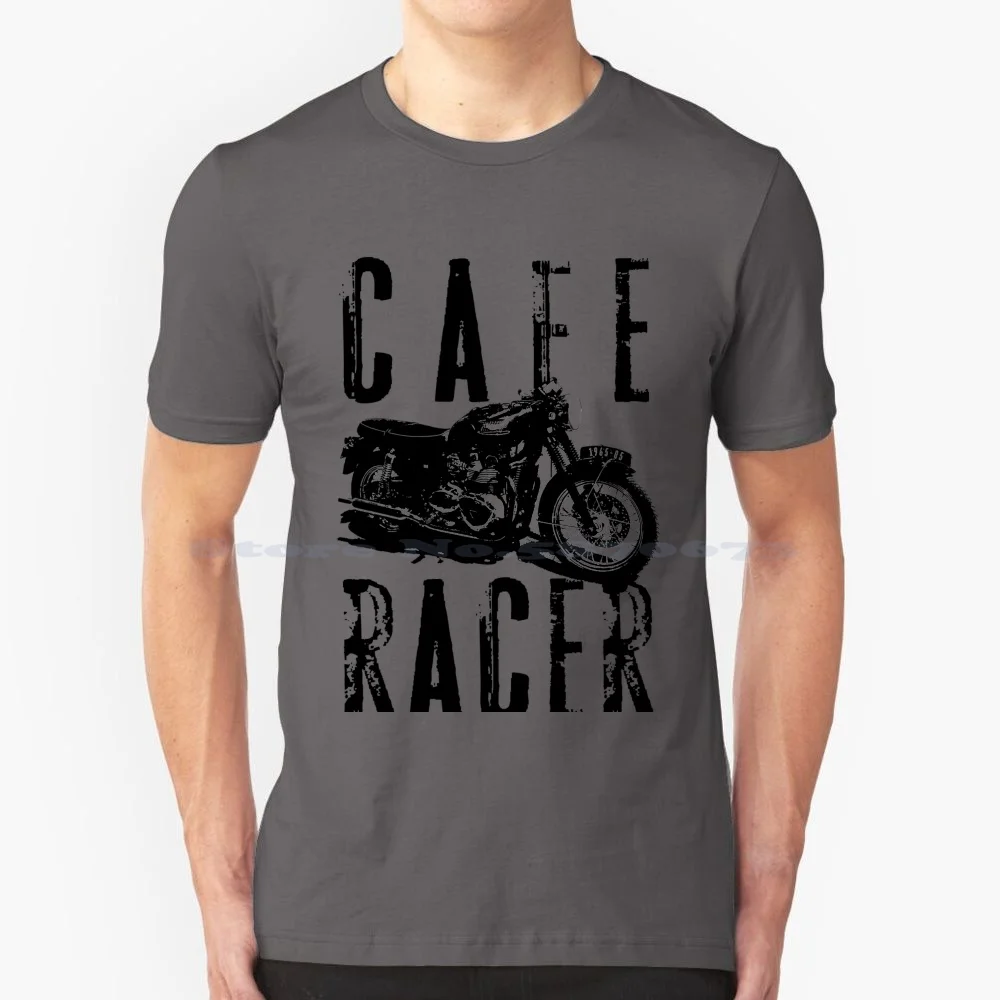 

Cafe Racer T Shirt 100% Cotton Tee Cafe Racer Moto Vintage Bonneville