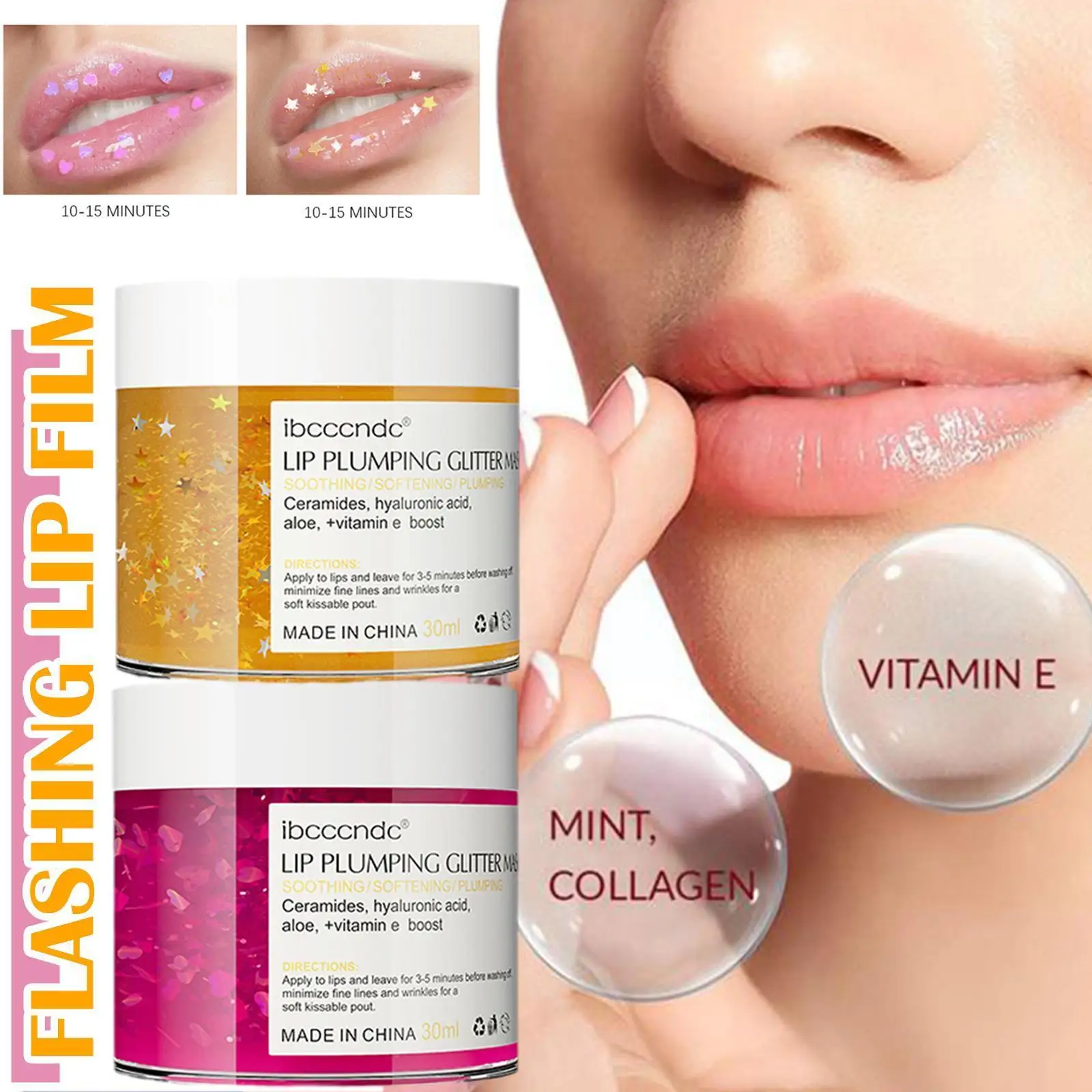

Moisturizing Jelly Lip Plumping Mask Lips Glitter Mask Lip Lines Aloe Reduce Fine Nourishing Serum 30g Enhancer Vera L2A5