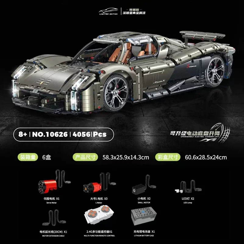 НОВЫЙ 10626 4056 шт. MOC высокотехнологичный супер гоночный автомобиль модель с