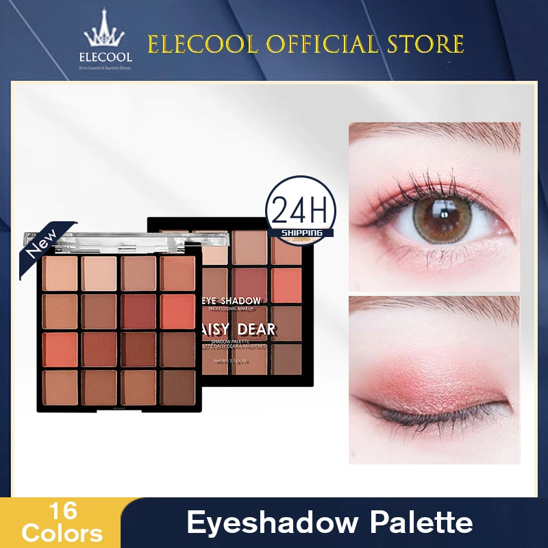 

16 Colors Matte Shimmer Eyeshadow Palette Waterproof Long-lasting Eye Shadow Pigment Earth Color Eyes Makeup Eyeshadow Palette