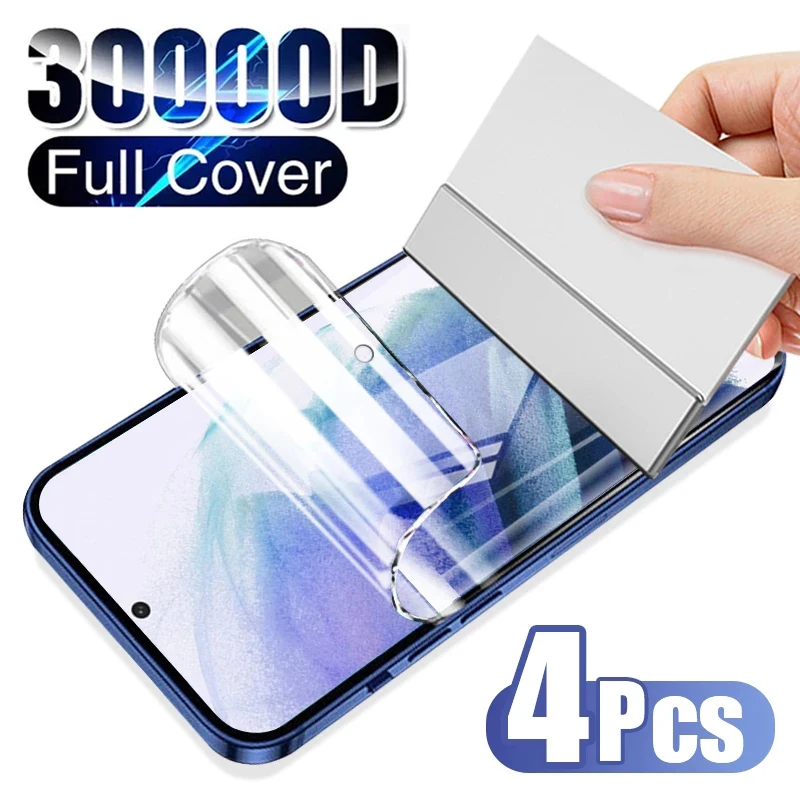 

4Pcs Hydrogel Film For Samsung Galaxy S22 S21 S20 Ultra FE A50 A51 A52 A70 A71 A72 A40 A41 A30 A12 A31 A21S A22 A52S A32 5G